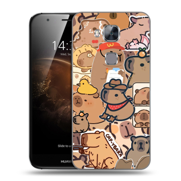 Пластиковый чехол на Huawei G8 с принтом капибара