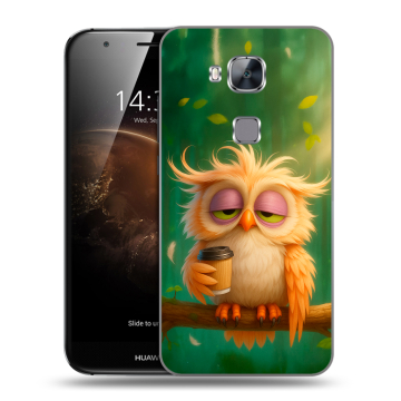 Пластиковый чехол на Huawei G8 с принтом сова Пластиковый чехол на Huawei G8 с принтом сова