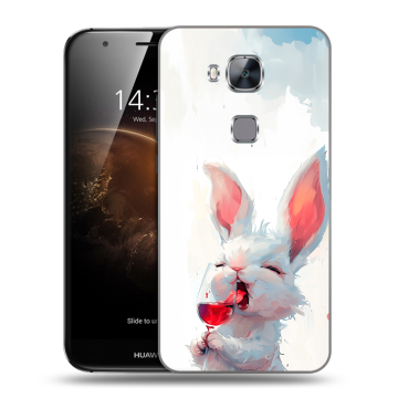 Пластиковый чехол на Huawei G8 с принтом кролик зайчик