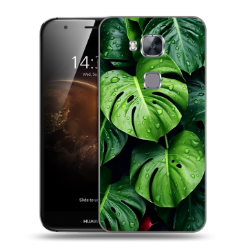 Пластиковый чехол на Huawei G8 с принтом Листья