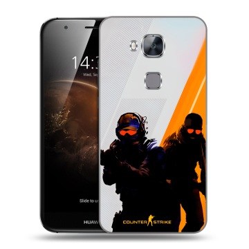 Пластиковый чехол на Huawei G8 с принтом Контер страйк Counter strike
