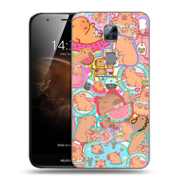 Пластиковый чехол на Huawei G8 с принтом капибары