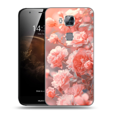 Пластиковый чехол на Huawei G8 с принтом Розы цветы
