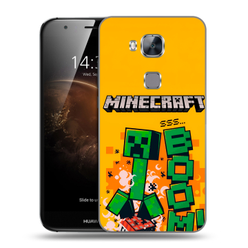 Пластиковый чехол на Huawei G8 с принтом Майнкрафт Minecraft