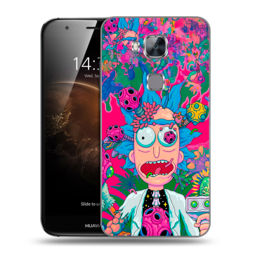 Пластиковый чехол на Huawei G8 с принтом Рик и Морти Rick Morty
