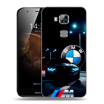 Пластиковый чехол на Huawei G8 с принтом БМВ BMW