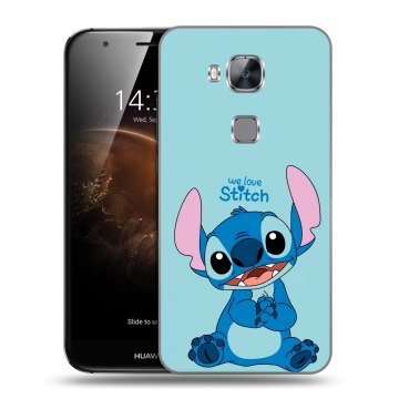 Пластиковый чехол на Huawei G8 с принтом Лило и Стич