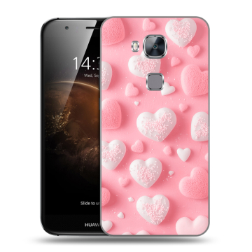 Пластиковый чехол на Huawei G8 с принтом Сердечки Пластиковый чехол на Huawei G8 с принтом Сердечки