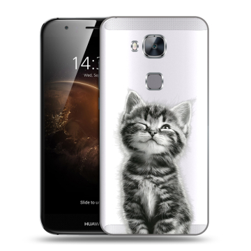Пластиковый чехол на Huawei G8 с принтом Котенок