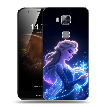 Пластиковый чехол на Huawei G8 с принтом Холодное сердце Frozen