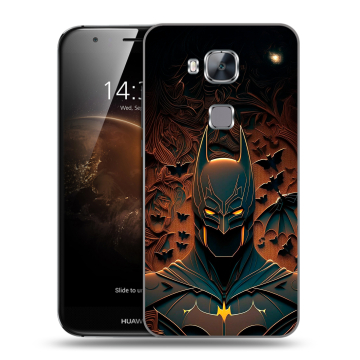 Пластиковый чехол на Huawei G8 с принтом Batman Бэтмен Пластиковый чехол на Huawei G8 с принтом Batman Бэтмен