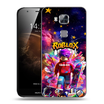 Пластиковый чехол на Huawei G8 с принтом Roblox Роблокс