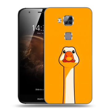 Пластиковый чехол на Huawei G8 с принтом Смешная утка Пластиковый чехол на Huawei G8 с принтом Смешная утка