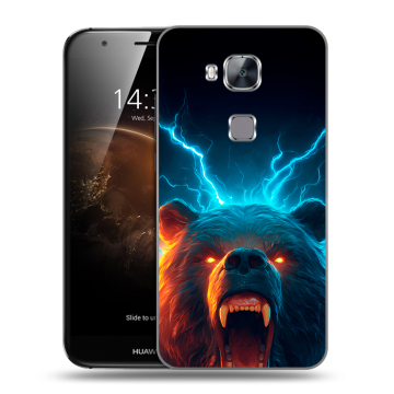 Пластиковый чехол на Huawei G8 с принтом Медведь Пластиковый чехол на Huawei G8 с принтом Медведь
