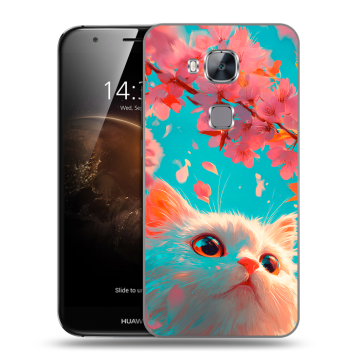 Пластиковый чехол на Huawei G8 с принтом Красивый кот Пластиковый чехол на Huawei G8 с принтом Красивый кот