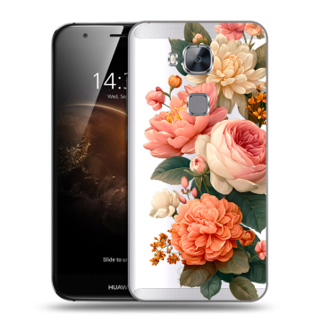 Пластиковый чехол на Huawei G8 с принтом цветы Пластиковый чехол на Huawei G8 с принтом цветы