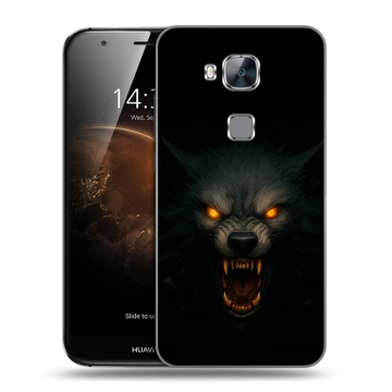 Пластиковый чехол на Huawei G8 с принтом Волк Пластиковый чехол на Huawei G8 с принтом Волк