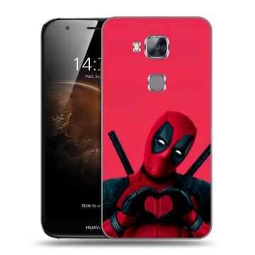 Пластиковый чехол на Huawei G8 с принтом Дедпул Deadpool