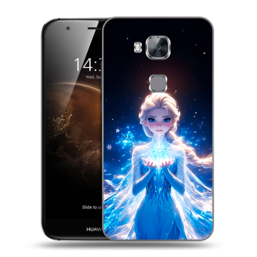 Пластиковый чехол на Huawei G8 с принтом Холодное сердце Frozen