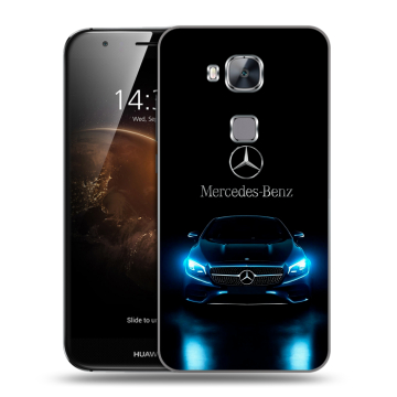 Пластиковый чехол на Huawei G8 с принтом Mercedes Мерседес