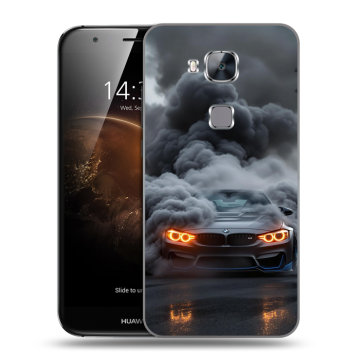 Пластиковый чехол на Huawei G8 с принтом BMW БМВ