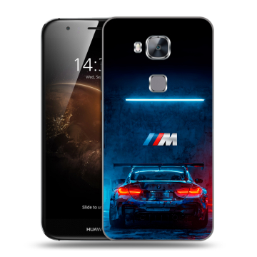 Пластиковый чехол на Huawei G8 с принтом BMW БМВ