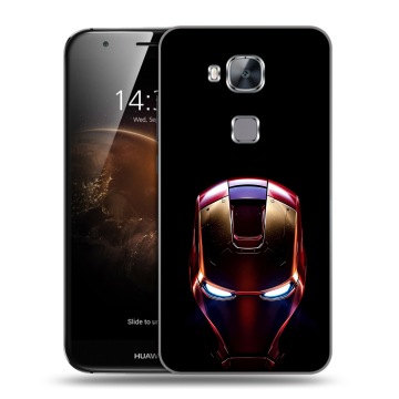 Пластиковый чехол на Huawei G8 с принтом IronMan Железный человек