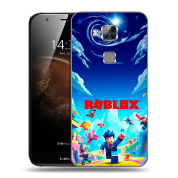 Пластиковый чехол на Huawei G8 с принтом Roblox Роблокс