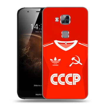 Пластиковый чехол на Huawei G8 с принтом Флаг Герб СССР Пластиковый чехол на Huawei G8 с принтом Флаг Герб СССР