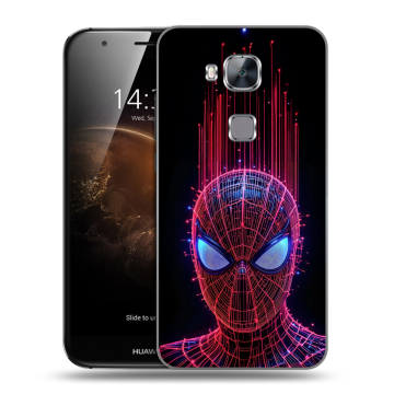 Пластиковый чехол на Huawei G8 с принтом Spiderman Человек паук