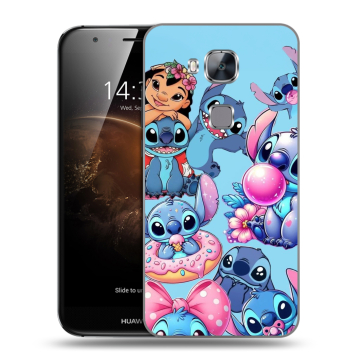 Пластиковый чехол на Huawei G8 с принтом Лило и Стич