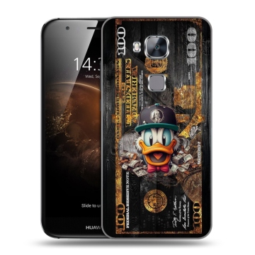 Пластиковый чехол на Huawei G8 с принтом Дональд Дак Доллар