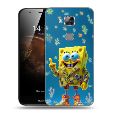 Пластиковый чехол на Huawei G8 с принтом Спанч боб Спанчбоб