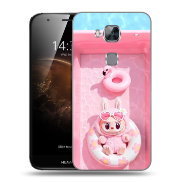 Пластиковый чехол на Huawei G8 с принтом Labubu Лабубу