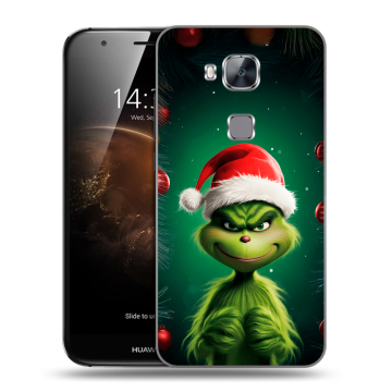 Пластиковый чехол на Huawei G8 с принтом Гринч Новый год Рождество Пластиковый чехол на Huawei G8 с принтом Гринч Новый год Рождество