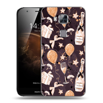 Пластиковый чехол на Huawei G8 с принтом Новый год Пластиковый чехол на Huawei G8 с принтом Новый год