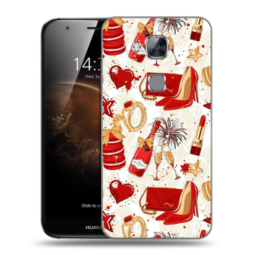 Пластиковый чехол на Huawei G8 с принтом Новый год Пластиковый чехол на Huawei G8 с принтом Новый год