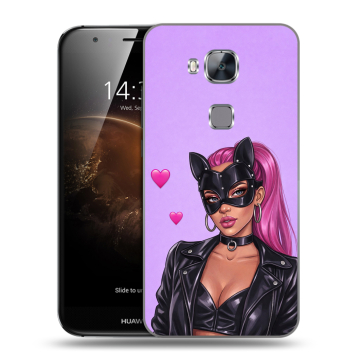 Пластиковый чехол на Huawei G8 с принтом женский Пластиковый чехол на Huawei G8 с принтом женский