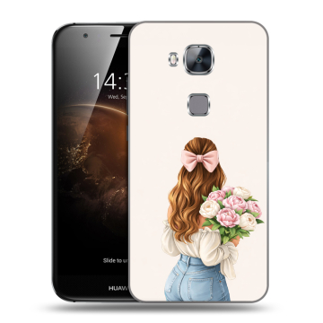 Пластиковый чехол на Huawei G8 с принтом женский