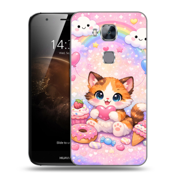 Пластиковый чехол на Huawei G8 с принтом для девочек