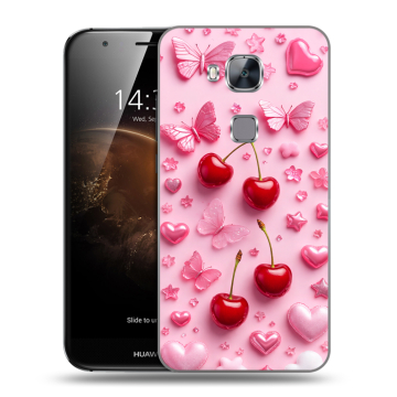 Пластиковый чехол на Huawei G8 с принтом для девочек