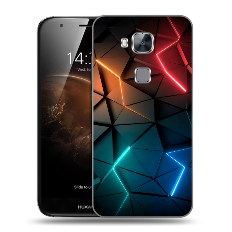 Пластиковый чехол на Huawei G8 с принтом Абстракция неон Пластиковый чехол на Huawei G8 с принтом Абстракция неон