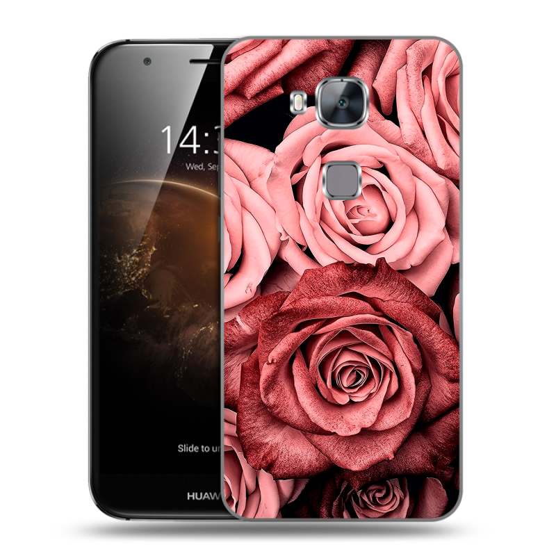 Пластиковый чехол на Huawei G8 с принтом Цветы розы Пластиковый чехол на Huawei G8 с принтом Цветы розы