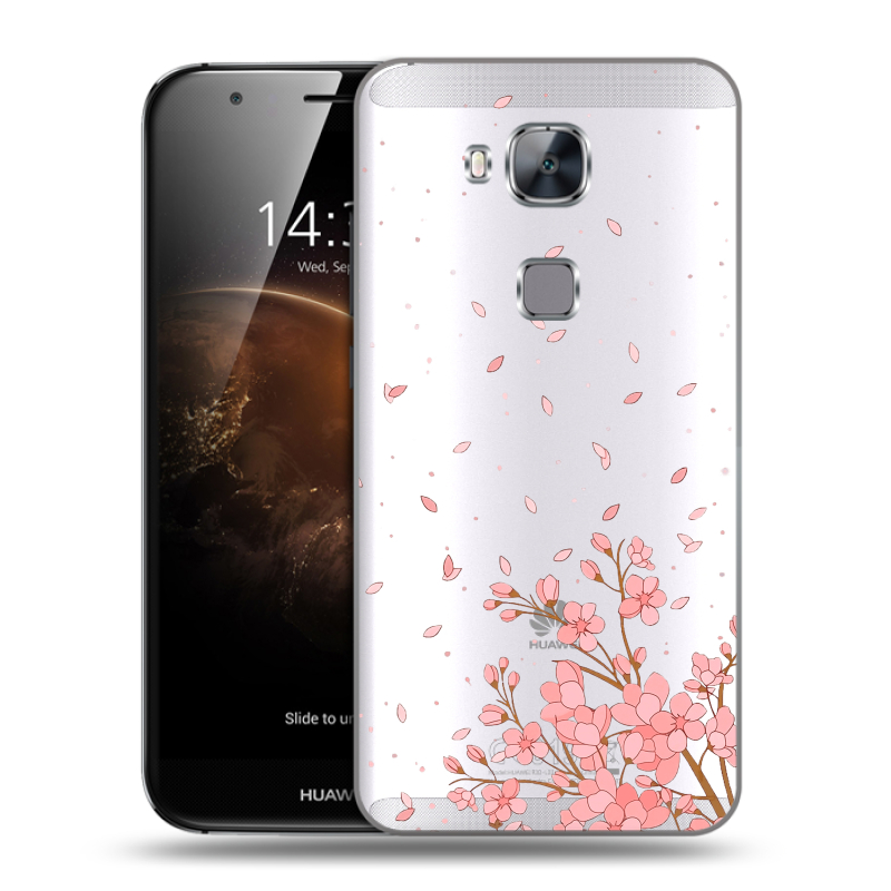 Пластиковый чехол на Huawei G8 с принтом Ветка сакуры Пластиковый чехол на Huawei G8 с принтом Ветка сакуры