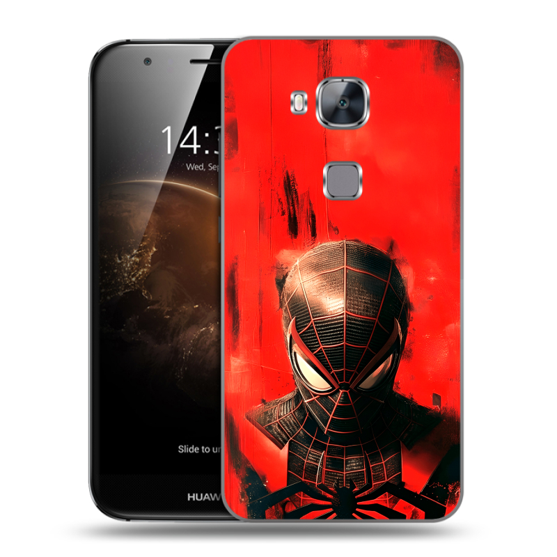 Пластиковый чехол на Huawei G8 с принтом человек паук spiderman Пластиковый чехол на Huawei G8 с принтом человек паук spiderman