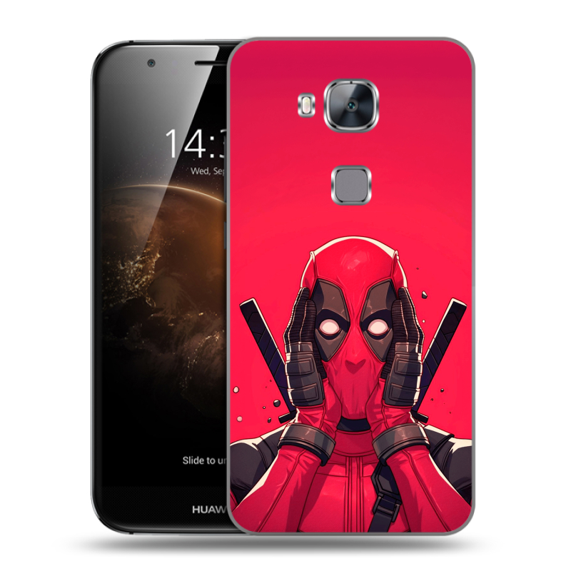 Пластиковый чехол на Huawei G8 с принтом Дедпул Deadpool Пластиковый чехол на Huawei G8 с принтом Дедпул Deadpool