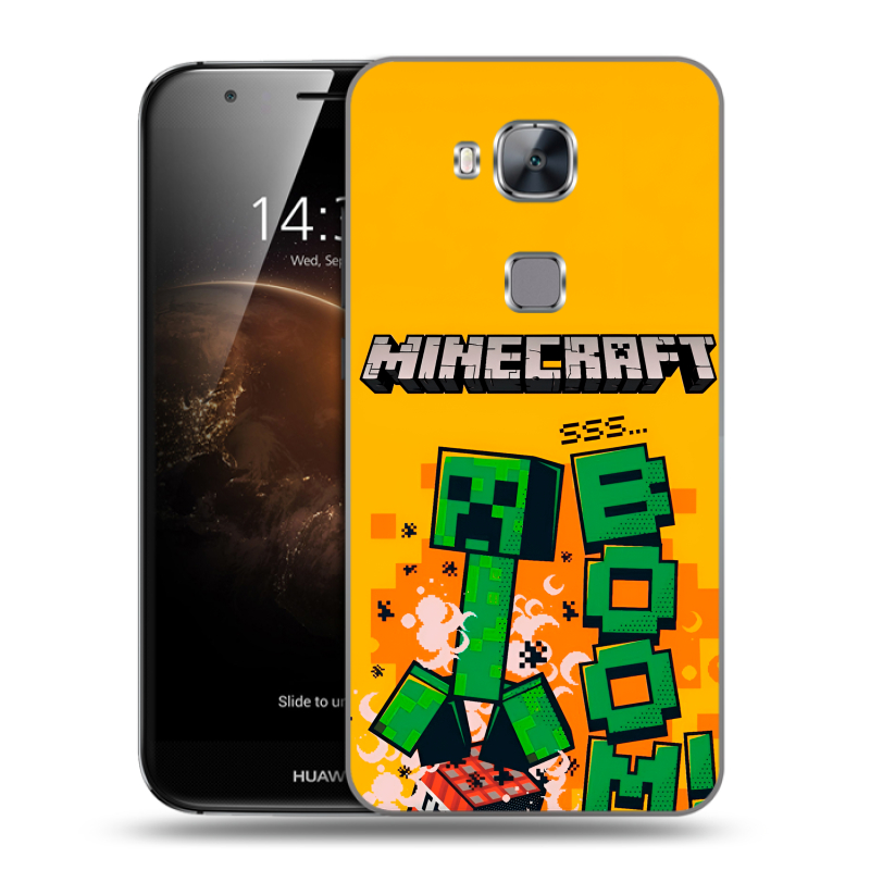 Пластиковый чехол на Huawei G8 с принтом Майнкрафт Minecraft Пластиковый чехол на Huawei G8 с принтом Майнкрафт Minecraft