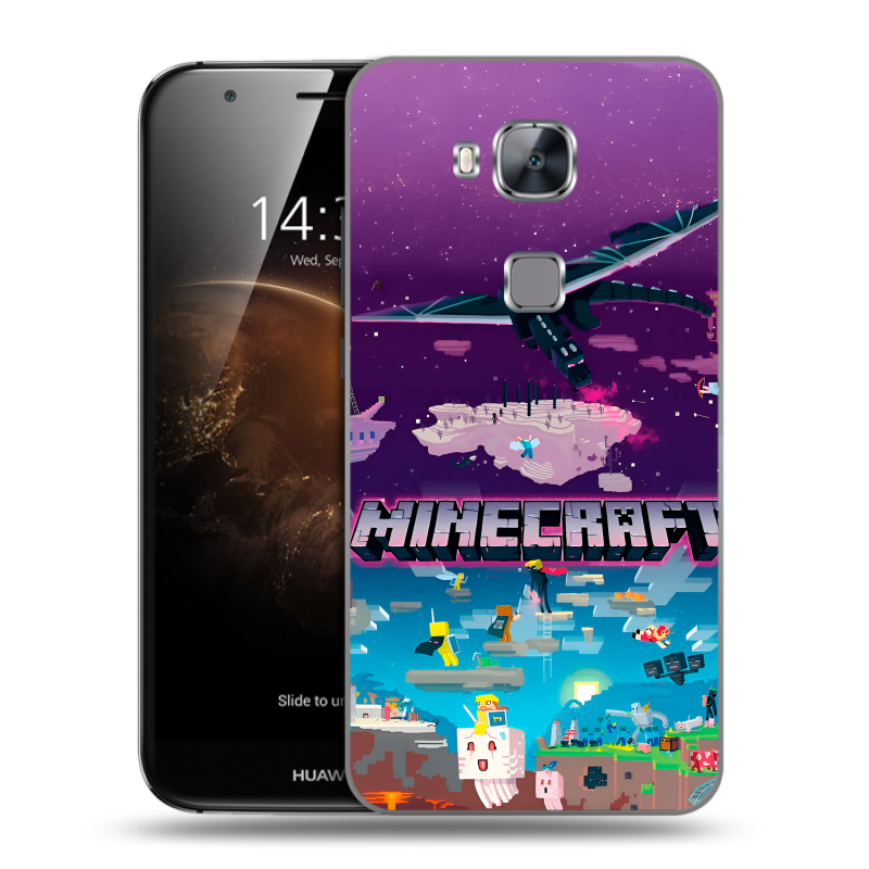 Пластиковый чехол на Huawei G8 с принтом Майнкрафт Minecraft Пластиковый чехол на Huawei G8 с принтом Майнкрафт Minecraft