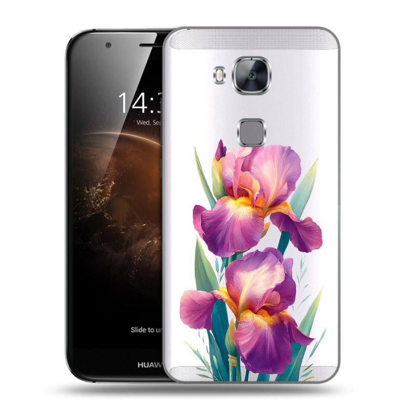 Пластиковый чехол на Huawei G8 с принтом Цветы орхидеи Пластиковый чехол на Huawei G8 с принтом Цветы орхидеи