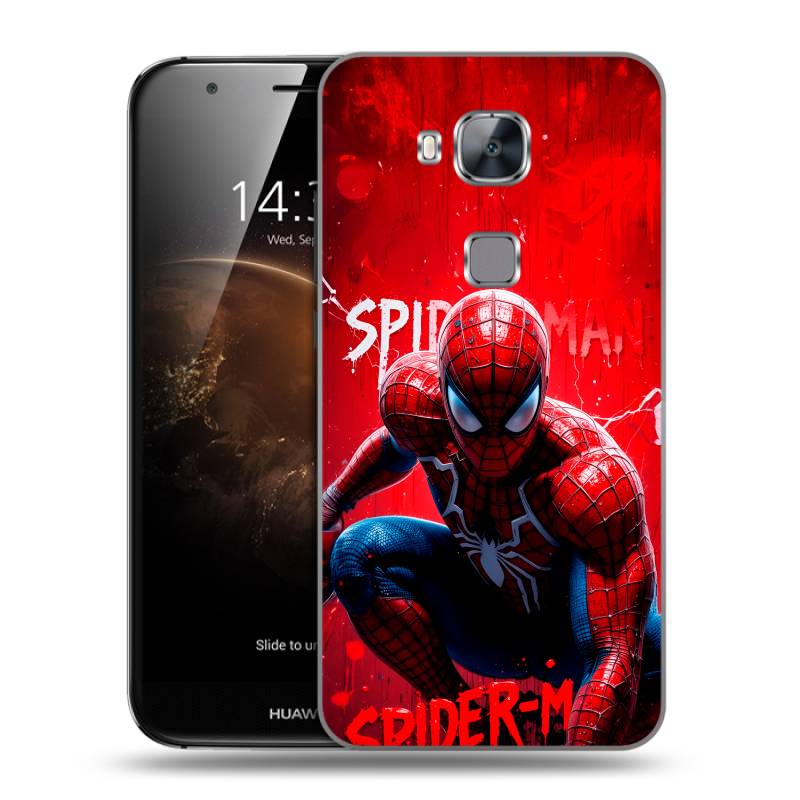 Пластиковый чехол на Huawei G8 с принтом Spiderman Человек паук Пластиковый чехол на Huawei G8 с принтом Spiderman Человек паук